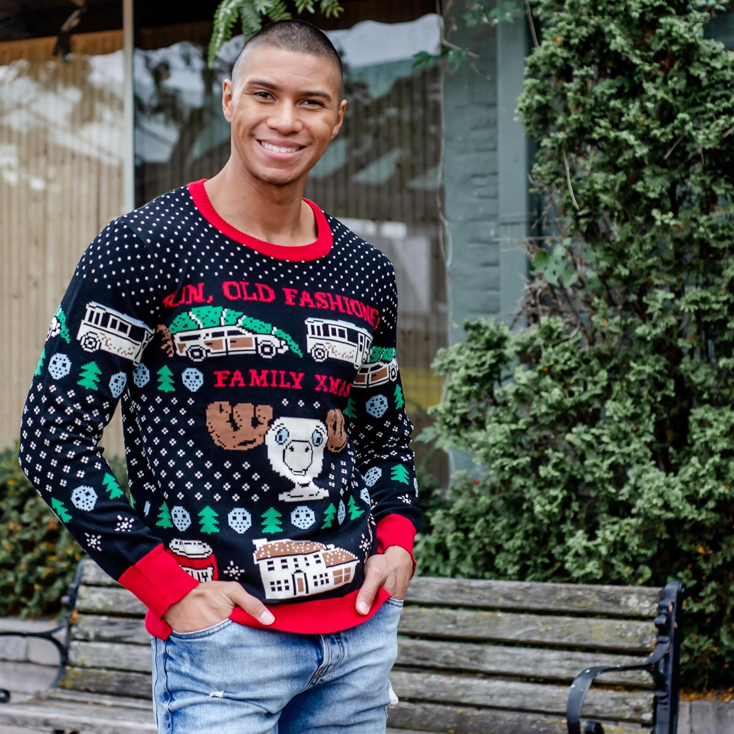 National Lampoon's Christmas Vacation Fun Old Fashioned Xmas Knitted Ugly Christmas Sweater - Image 6