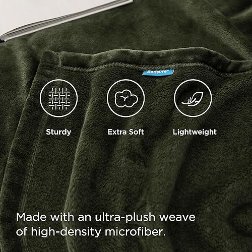 Miniatura 3 de Bedsure - Manta de franela de colores sólidos