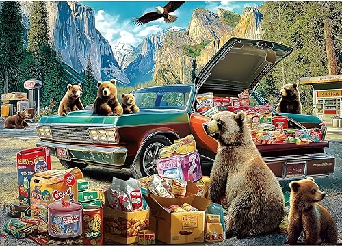 Miniatura 13 de Blueforest Rompecabezas para adultos de 1000 piezas, rompecabezas de otoño del mercado de la granja, rompecabezas familiar imposible, difícil,