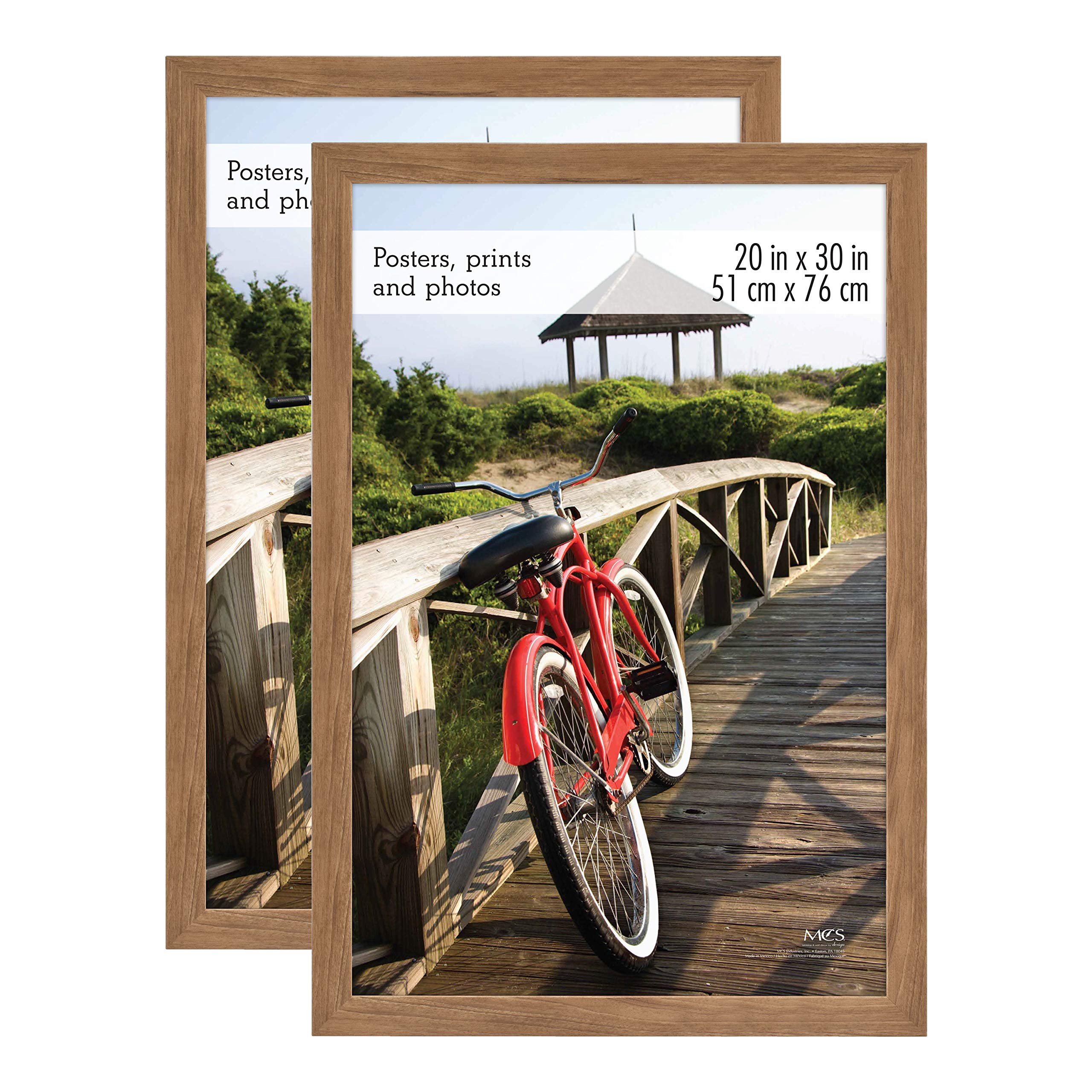 MCS Museum Poster Frame, Medium Oak, 20 x 30 in, 2 pk
