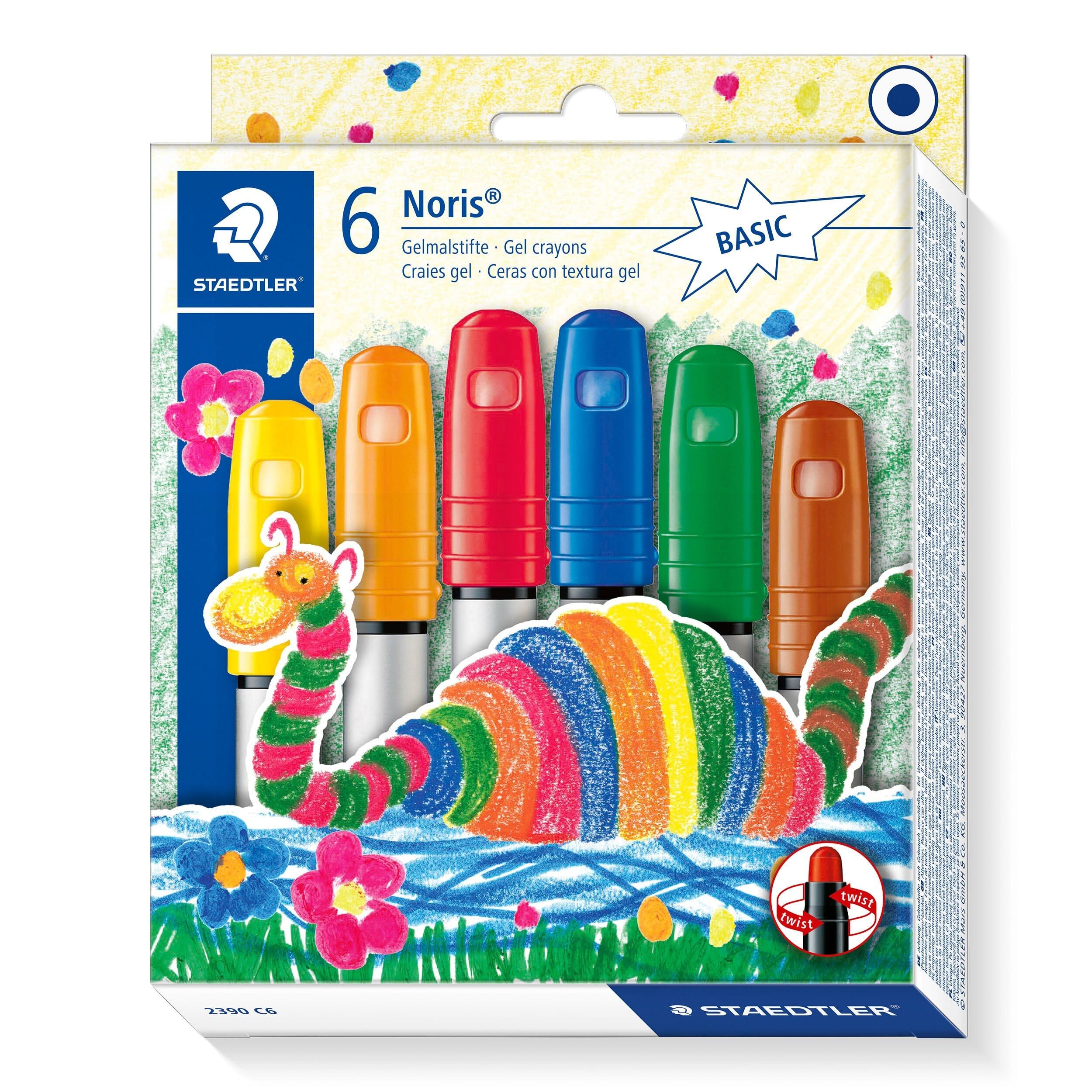 STAEDTLER 2390 C6 Noris Gel Crayons - Assorted Colours (Pack of 6)