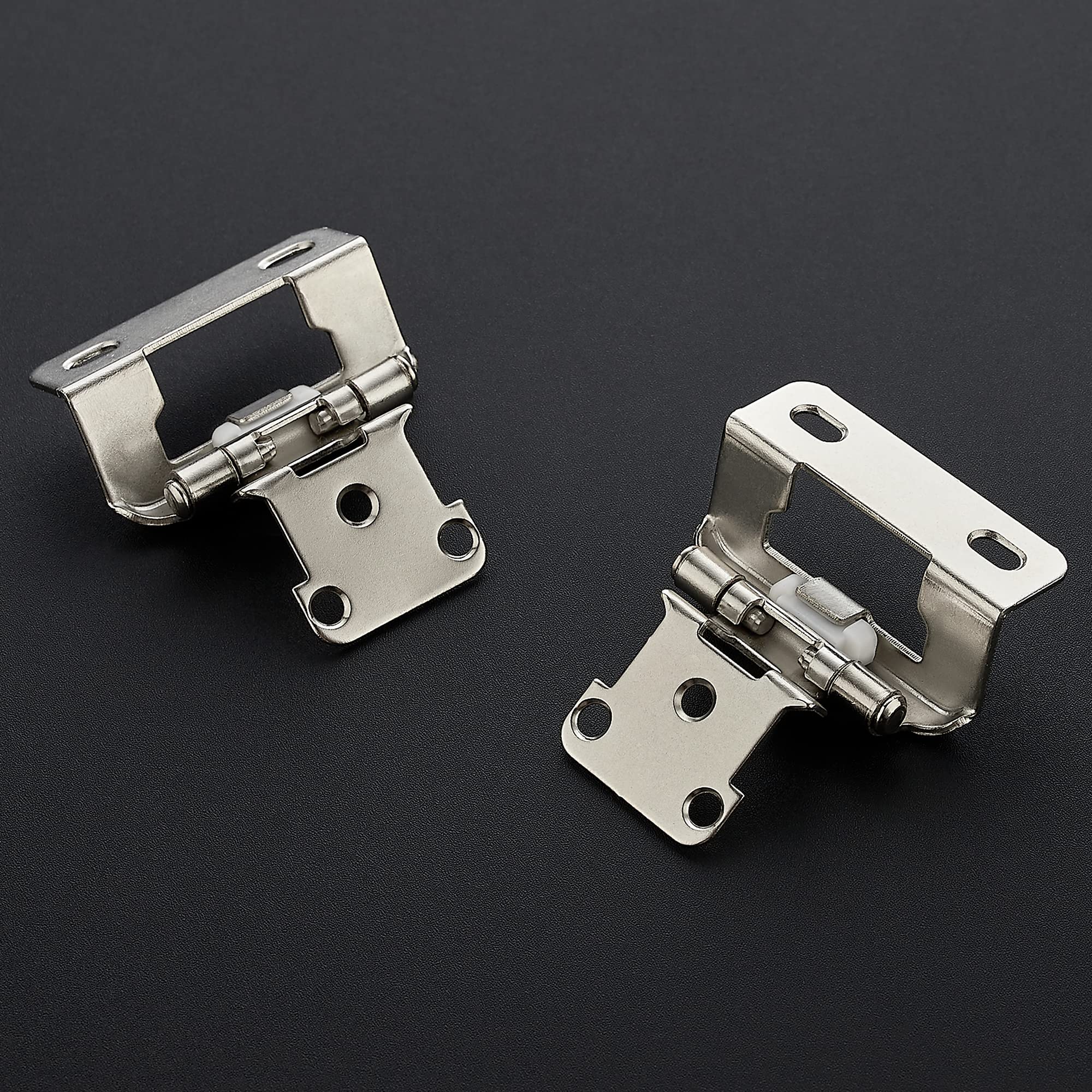 Condition photo showing As Is for ravinte 10 pack 5 pairs 1/2 inch overlay kitchen cabinet hinges self closing cabinet door hinges kitchen cabinet semi wrap around hinges for face frame cabinet satin nickel face mount cabinet hardware