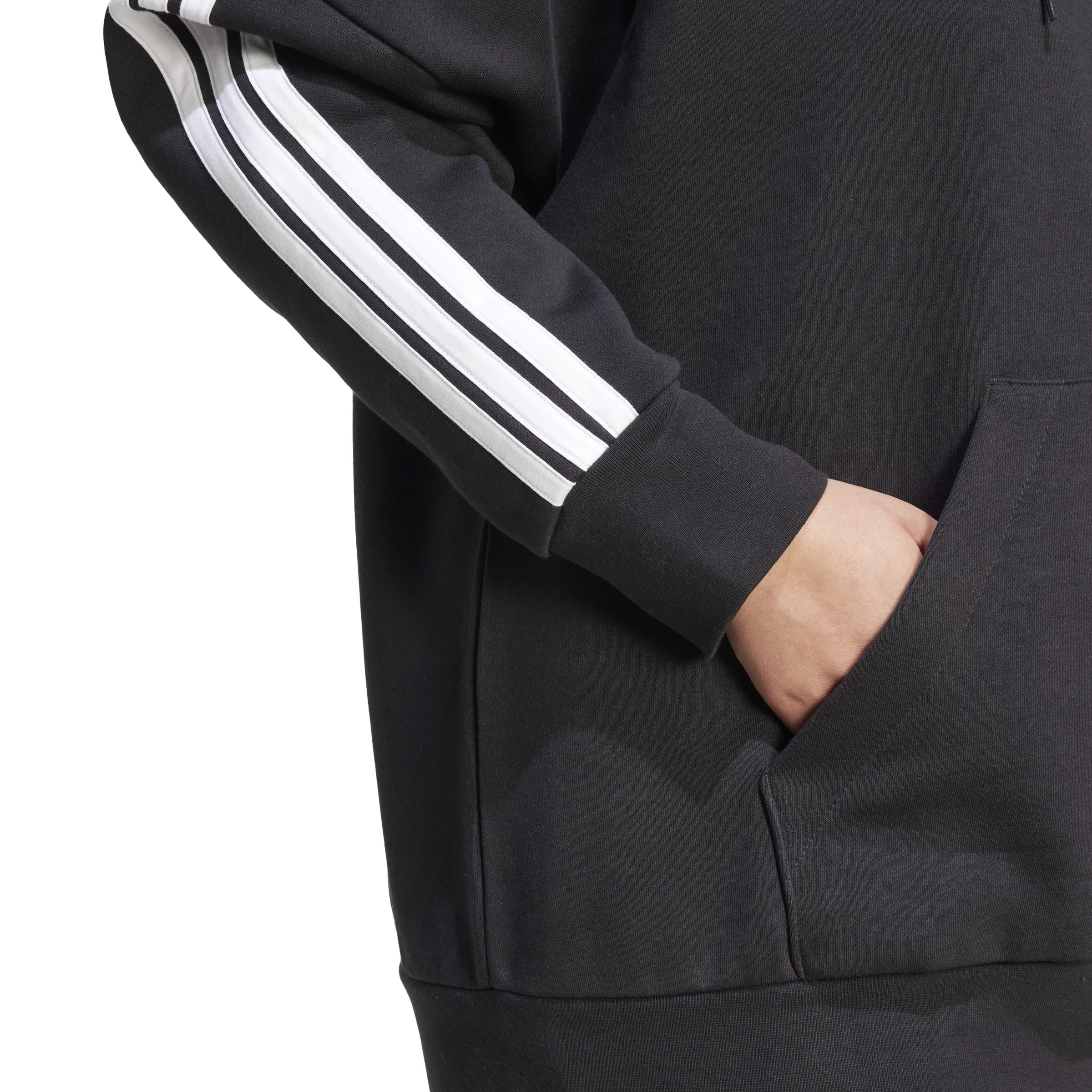 adidas Women's Essentials 3-Streifen Full-Zip Fleece Kapuzenjacke (Große Größen)