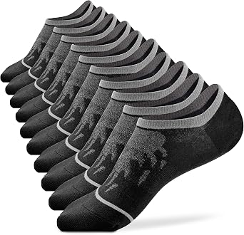 Busy Socks Mens No Show Low Cut Socks Womens Invisible Liner Thin Socks with Non-Slip Heel Grips,Recycled Socks,1/5 Pack