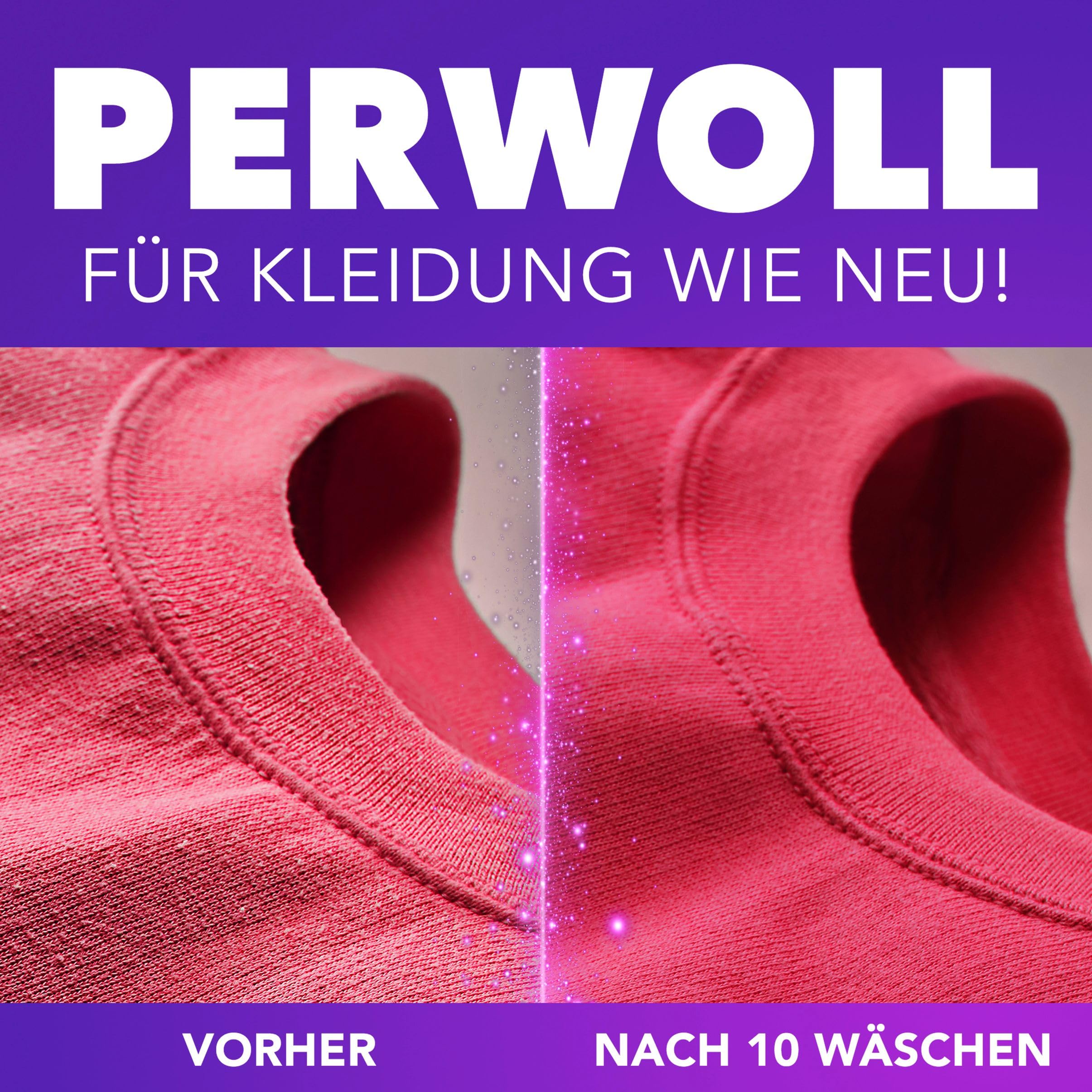 PERWOLL Color Waschmittel 160 (2 x 80 Waschladungen), Feinwaschmittel reinigt sanft und erneuert Farben und Fasern, für alle farbigen Textilien, Color Waschmittel mit Dreifach-Renew-Technologie