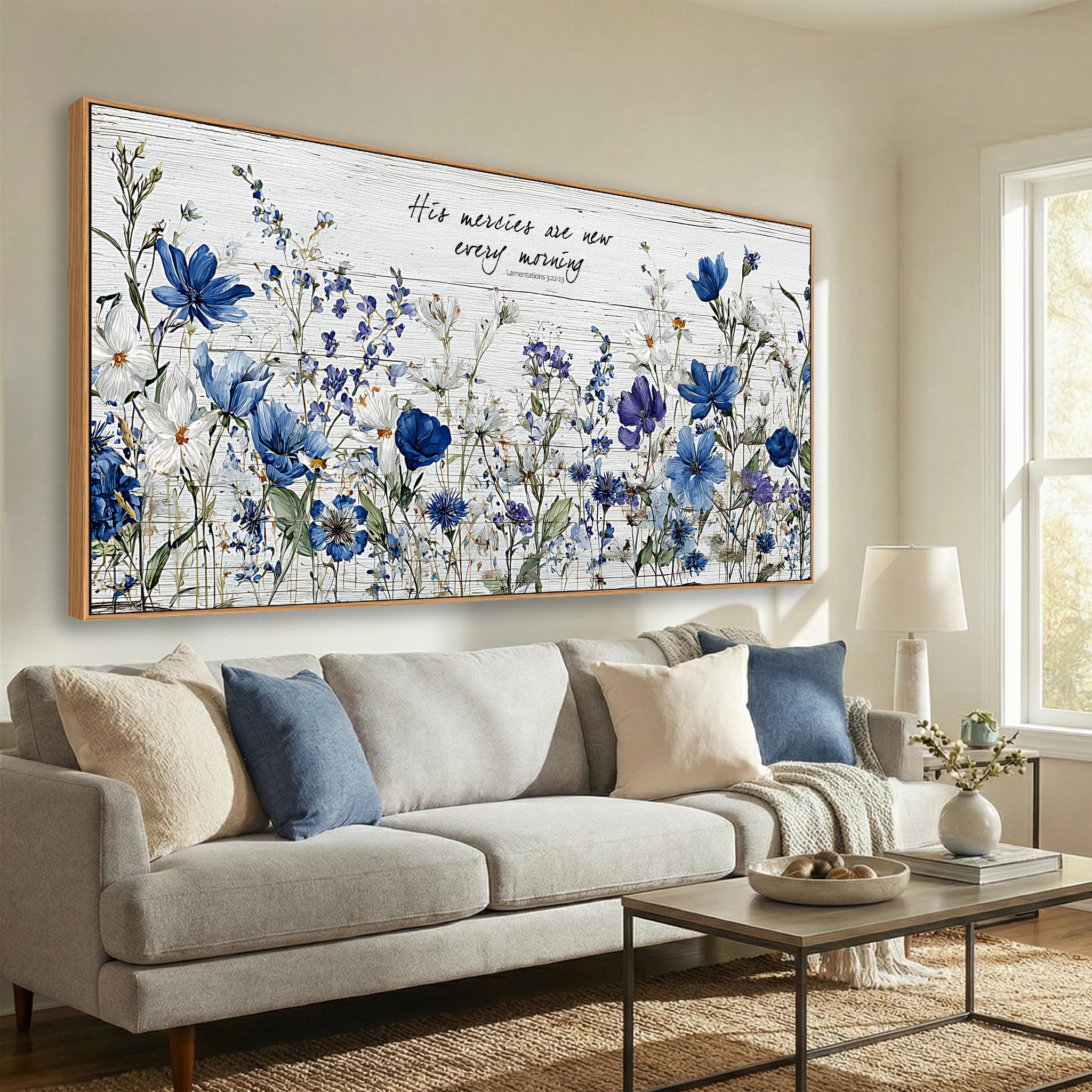 Photo 1 of Tucai Decor 30x58 Inch Framed Floral Canvas Wall Art