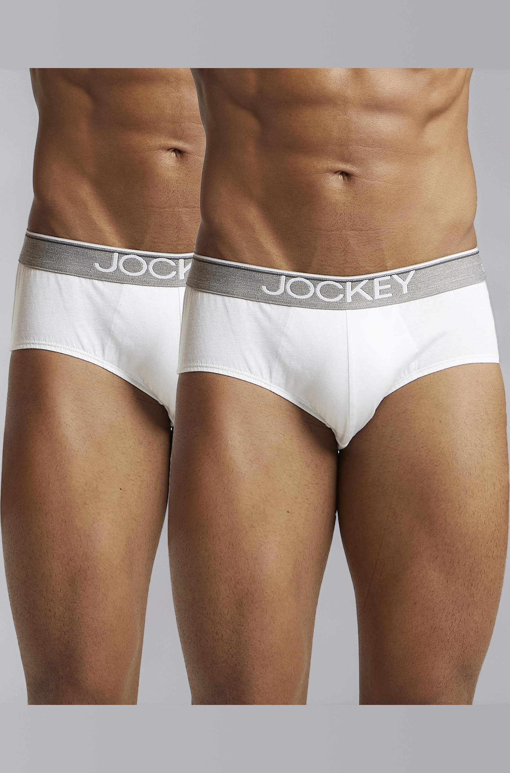 Jockey 8037 Men's Super Combed Cotton Solid Brief with Ultrasoft Waistband (Pack of 2)