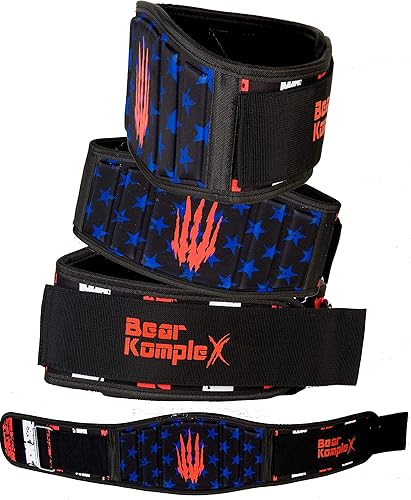 Bear KompleX Cinturón de levantamiento de pesas de 6 pulgadas para hombres y mujeres, duradero, fácilmente ajustable, perfil bajo con espalda súper