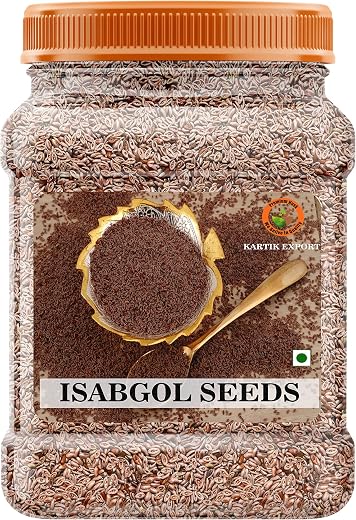 Kartik Export Isabgol Beej | Edible Isabgol Seeds | Psyllium Seeds (350gm) (Jar Pack)