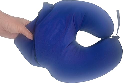Miniatura 2 de Therapist's Choice Blue Jackson - Almohada enrollable de 16 x 5 pulgadas, se convierte en almohada de viaje (azul Jackson a almohada de viaje)