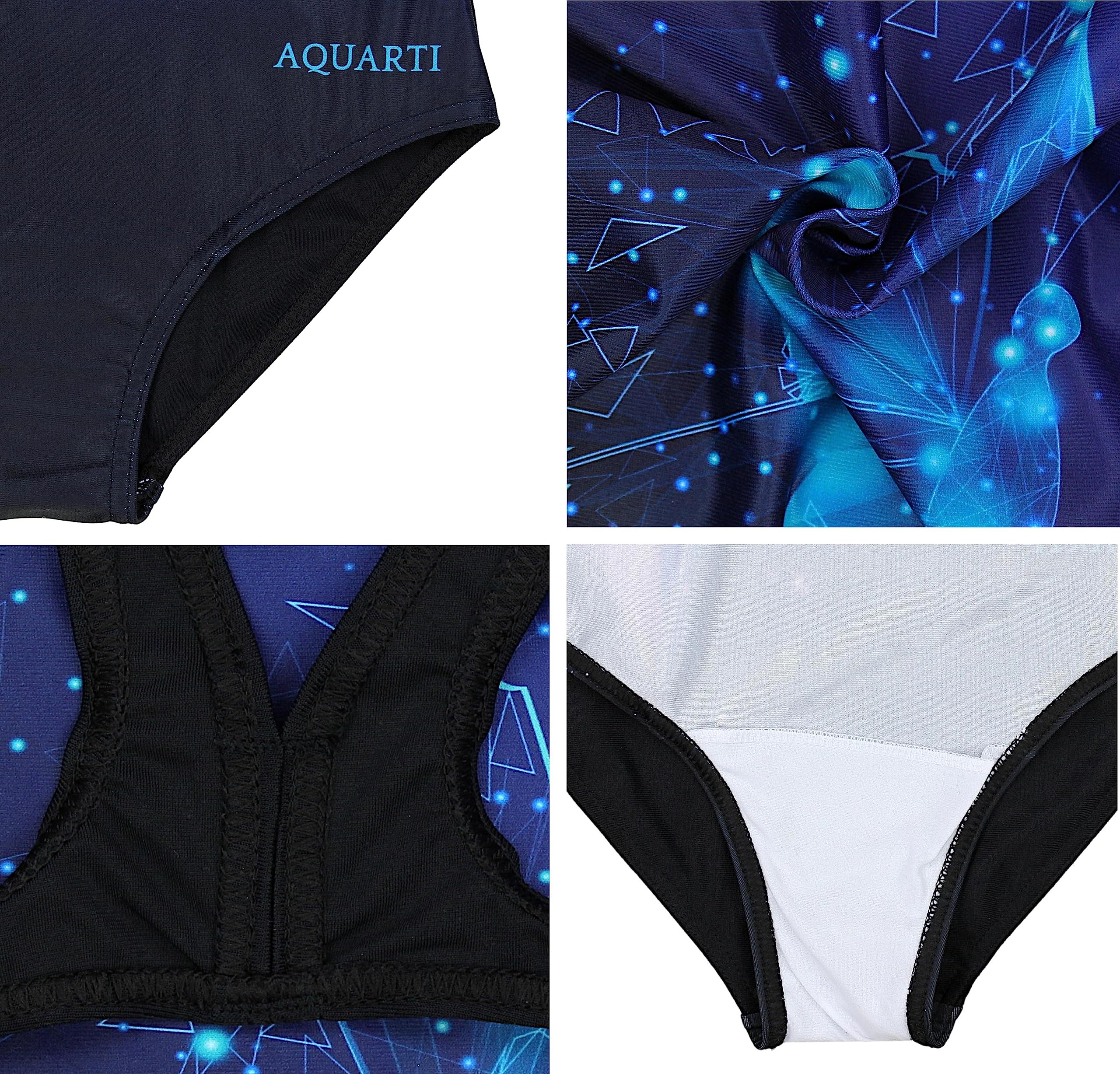 Aquarti Maillot de Bain Fille – Maillot de Bain Une Pièce pour Fille, Résistant au Chlore
