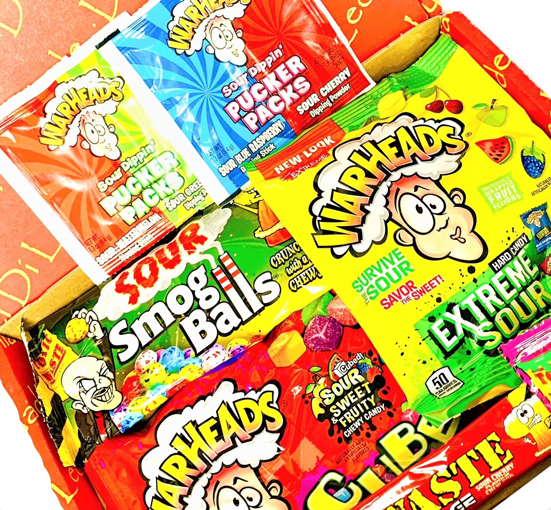 Sour Sweets Gift Box American Sweets and Candy by Dolci Di Lechlade