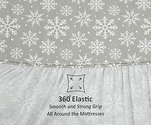 Miniatura 9 de Bliss Casa Juego de sábanas de 4 piezas de franela 100% algodón tamaño individual, cálidas y extrasuaves, bolsillos profundos, transpirables,