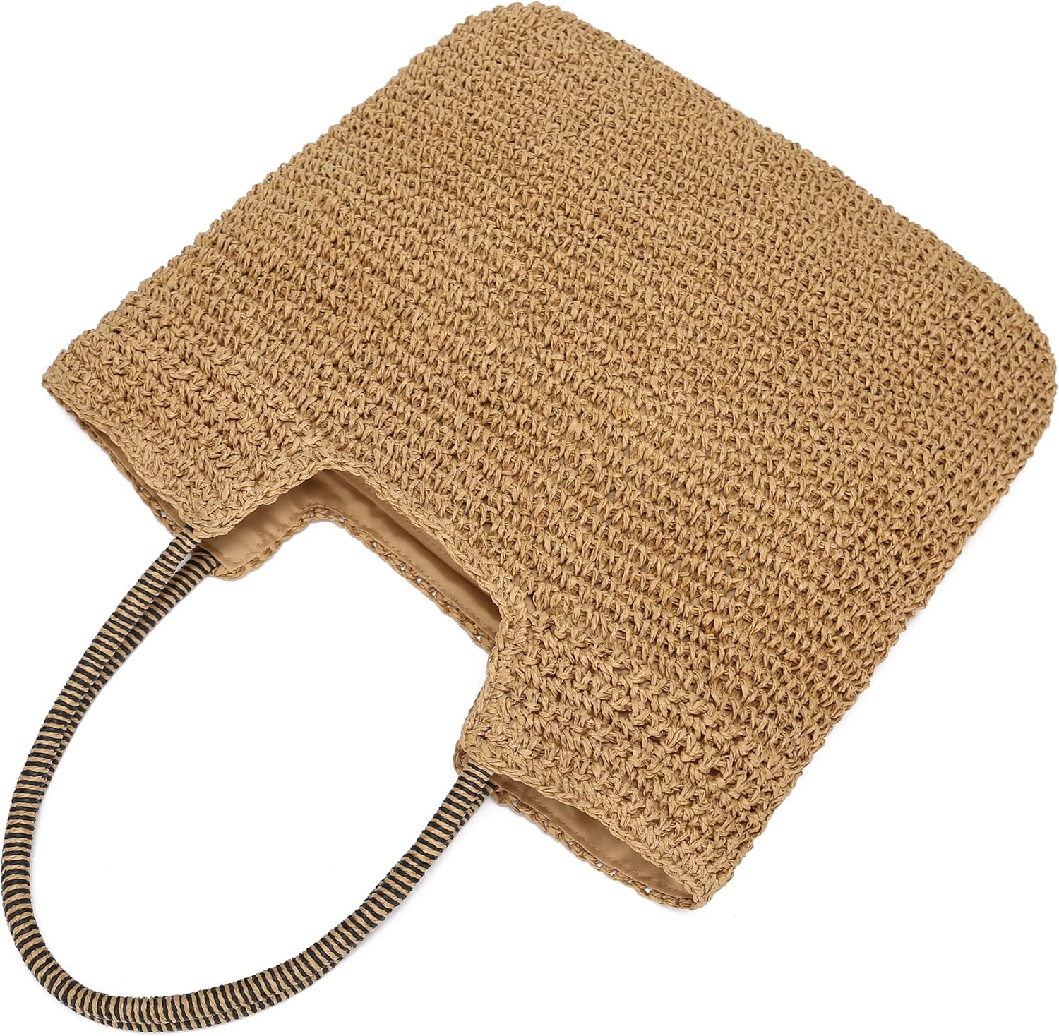 Rejolly Straw Tote Bag for Women Beach Summer Vacation Boho Rattan Handbags Large Woven Shoulder Purse