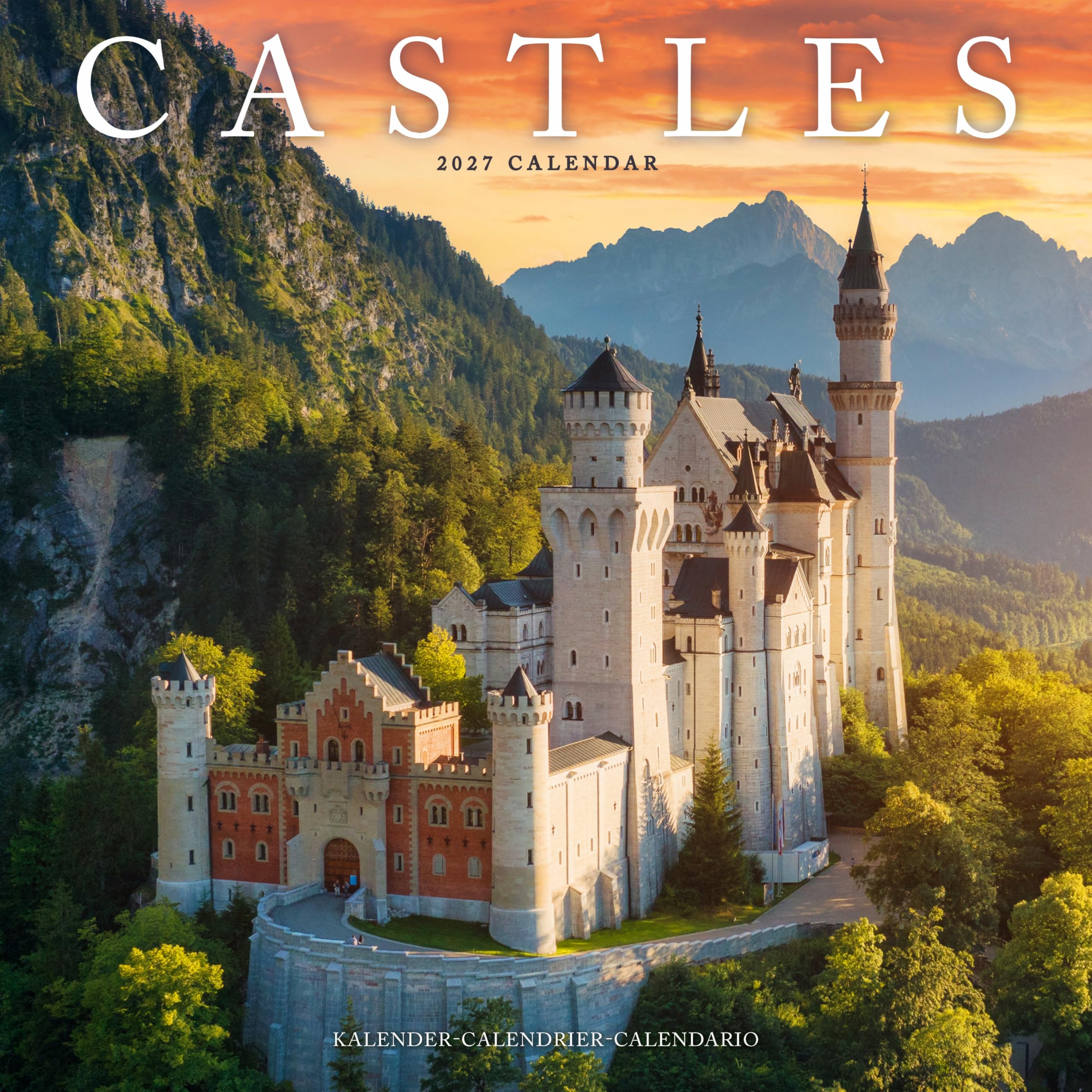 Castles 2027 Calendar | Square Wall Calendar | Travel Gift | Plastic Free Packaging | by Avonside Publishing