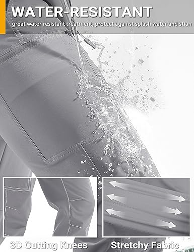 Miniatura 3 de TACVASEN Pantalones cargo de senderismo para hombre con 6 bolsillos, ligeros, resistentes al agua, de secado rápido, pantalones de viaje para