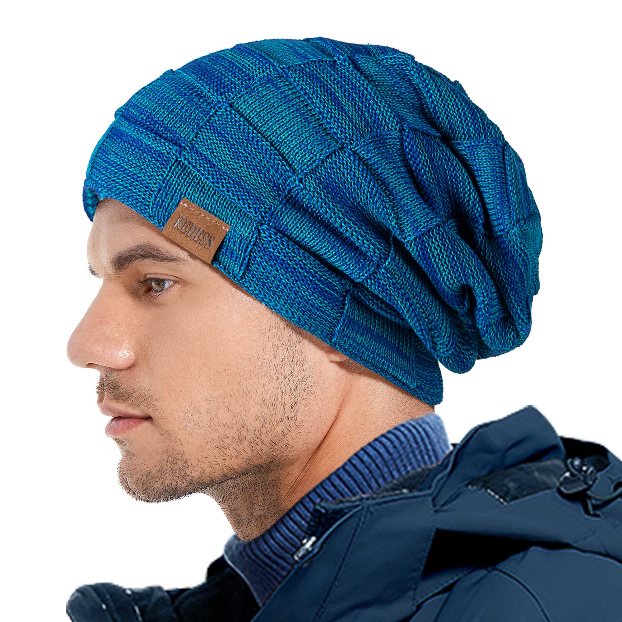REDESS Cappello a Berretto per Uomini e Donne Cappelli Caldi Invernali in Maglia Slouchy Cappello a Cranio Spesso
