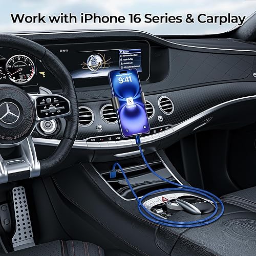 Miniatura 4 de Basesailor Cable de carga USB tipo C, 3 unidades, 3.36.610 pies, cable de carga para iPhone 15 Pro Max 2023, Samsung Galaxy A10E A02s A03s A14 A13