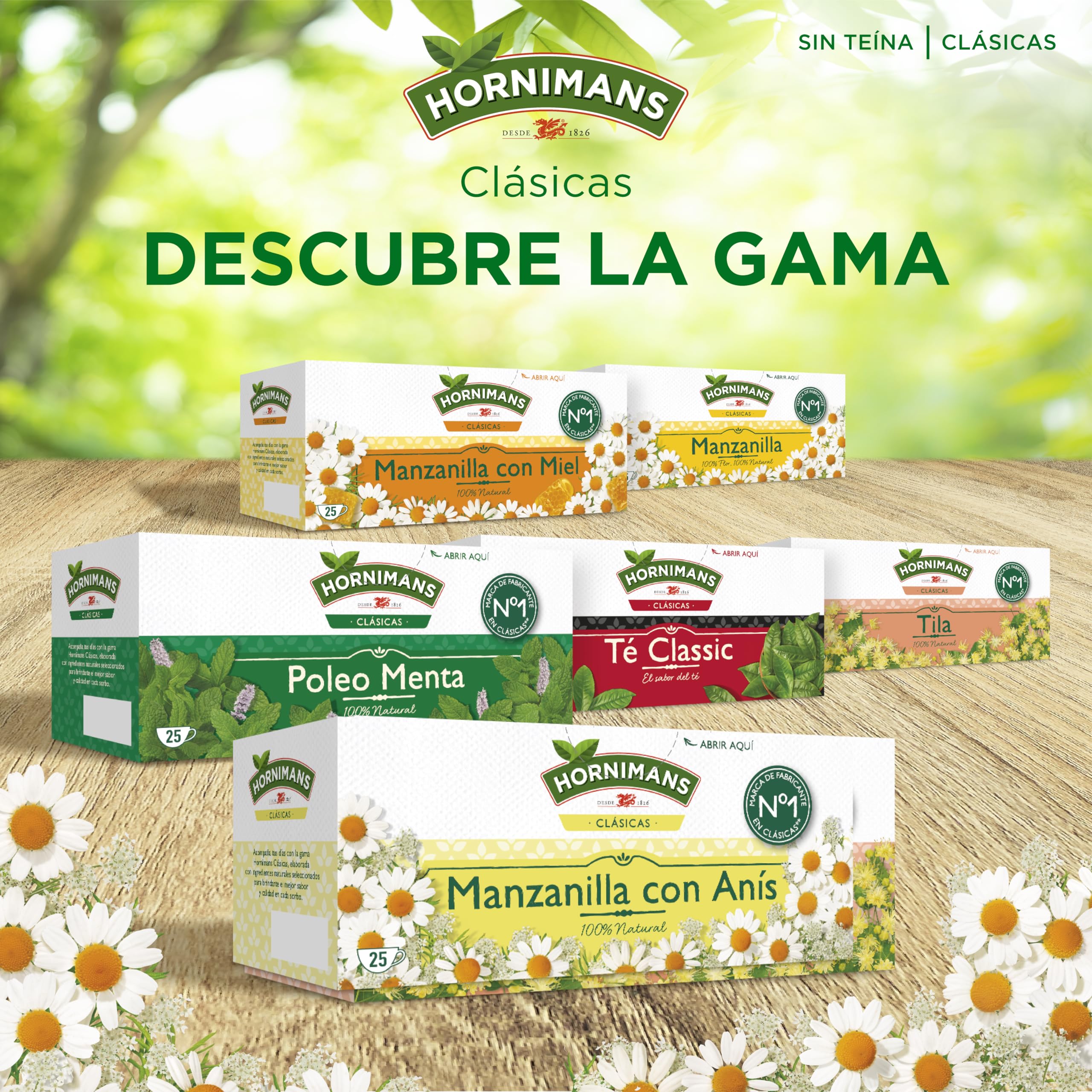 Hornimans Manzanilla con Anís Infusión 25 bolsitas Sin Teína