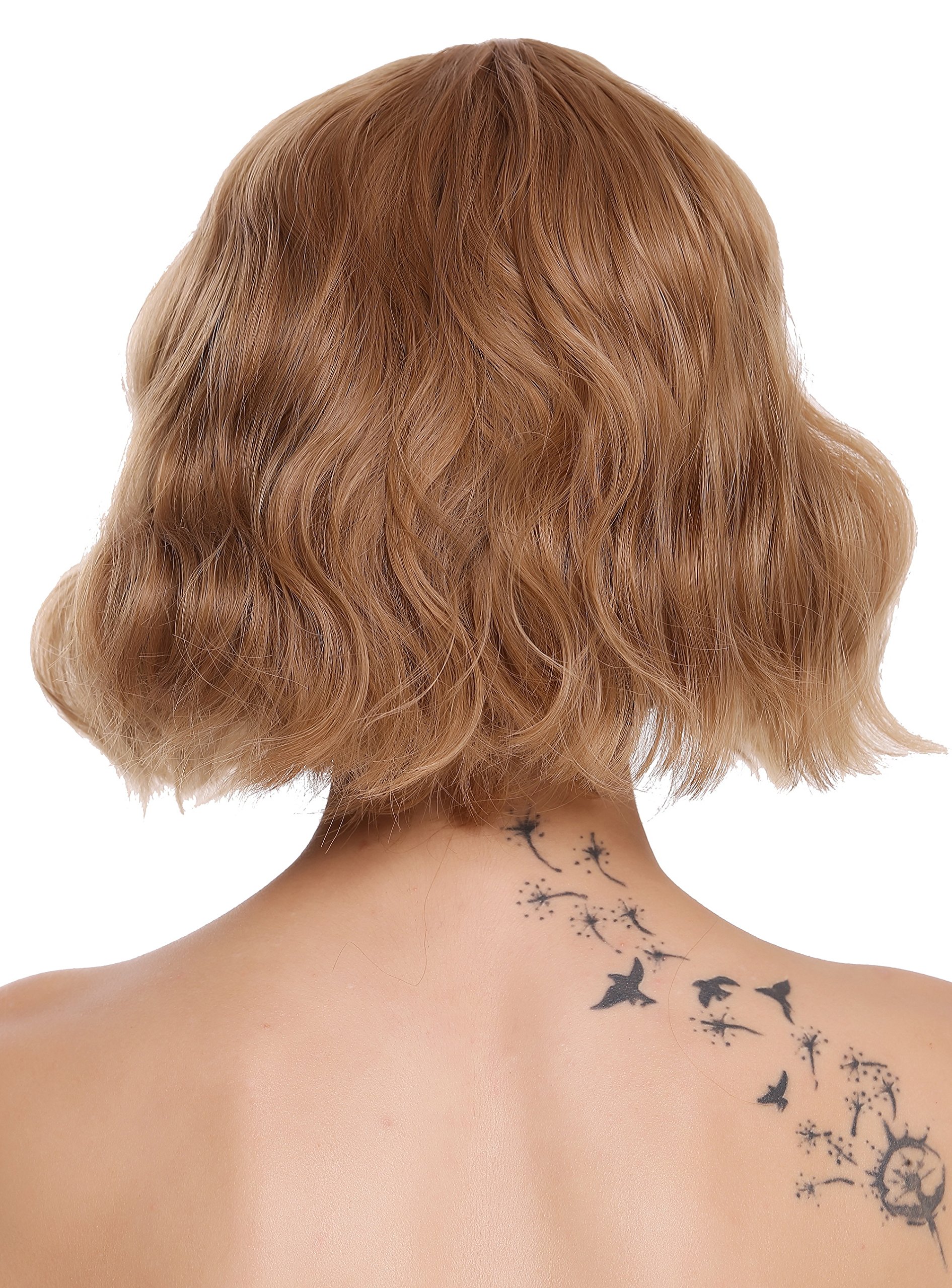 WIG ME UP - DL-052-22/36 Quality women's wig lady short fringe long-bob voluminous wild wavy waved ash blonde copper blonde highlights - Image 4
