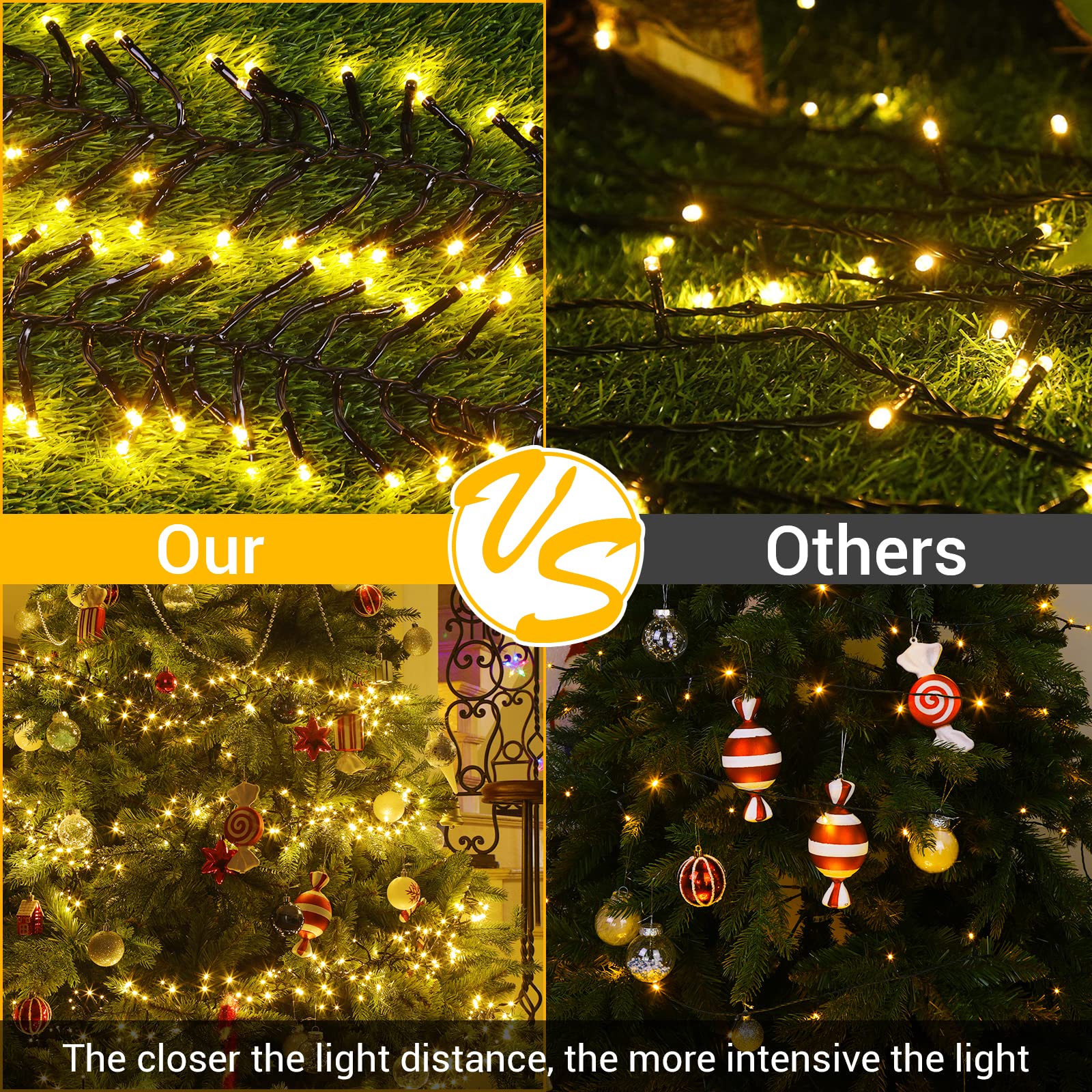 Luci Natale Esterno, Elktry 760LEDs 7.6M Luci Natalizie da Esterno, Catena Luminosa Esterno Impermeabile con 8Modalità, Stringa Luci Natalizie Led Decorative per Albero/Natale/Giardino/Interno/Festa