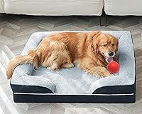 Vista 1 de Orthopedic Dog Bed, Dog Beds for Large Dogs Pet Bed Waterproof Dog Bed with Washable Removable Cover, Rectangle Dog Bed with Sides Bolster Dog Bed