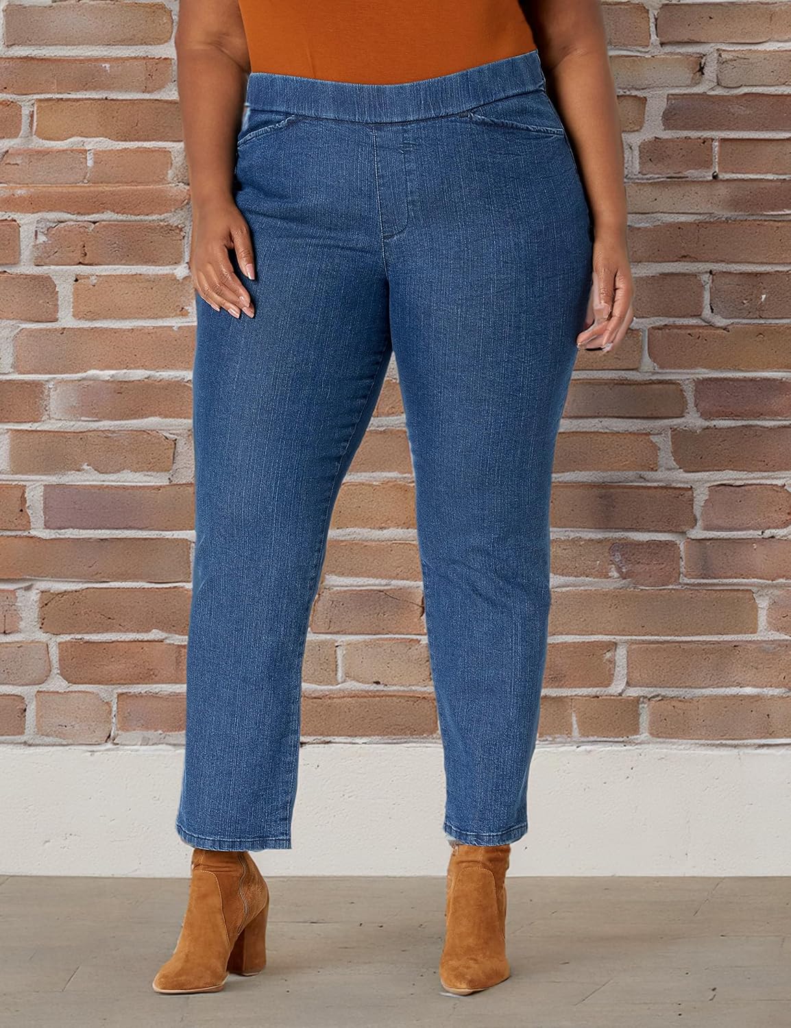 Chic Classic Collection Women's Plus-Size Easy-Fit Elastic-Waist Pull-On Pant - Image 3