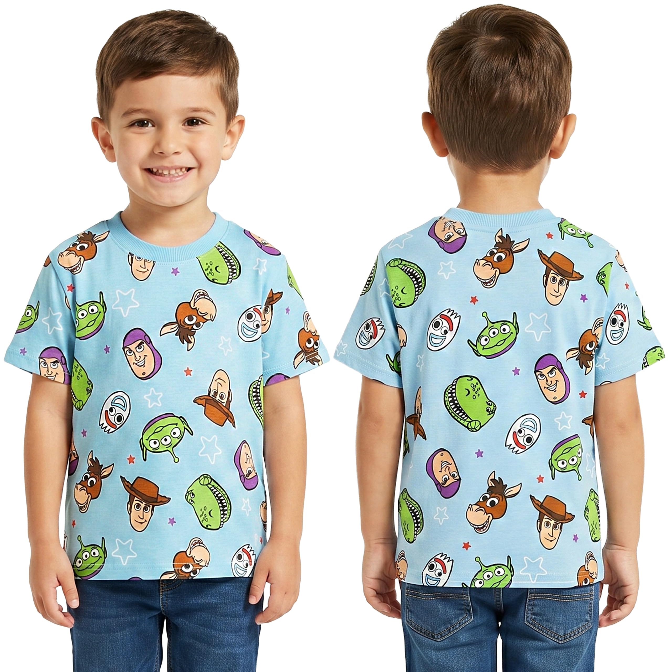 Disney Toy Story Zestaw 3 Koszulki Dla Chłopców, Koszulka Dziecięca Buzz Lightyear I Woody, Odzież Chłopięca