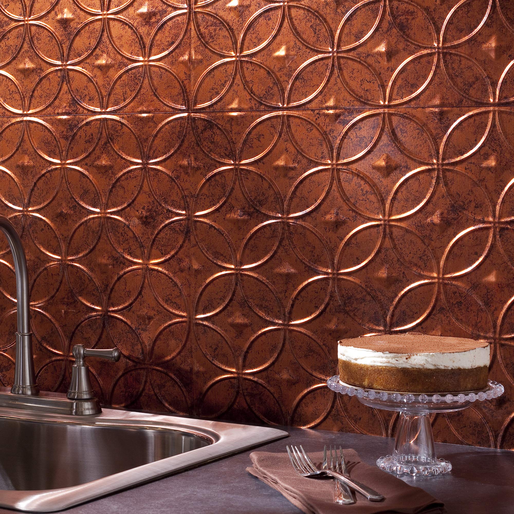 Peel And Stick Backsplash Copper