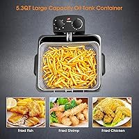 Vista 12 de MEDIMALL Freidora profunda con canasta, freidora de aceite eléctrica de 3.2 cuartos de galón / 12 tazas para uso doméstico, freidora pequeña