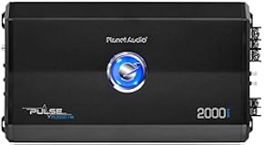 Planet Audio PL2000.1M Monoblock Car Amplifier - 2000 High Output, Low/High Level Inputs, Low Pass Crossover, MOSFET, Hook Up to Subwoofer for Bass