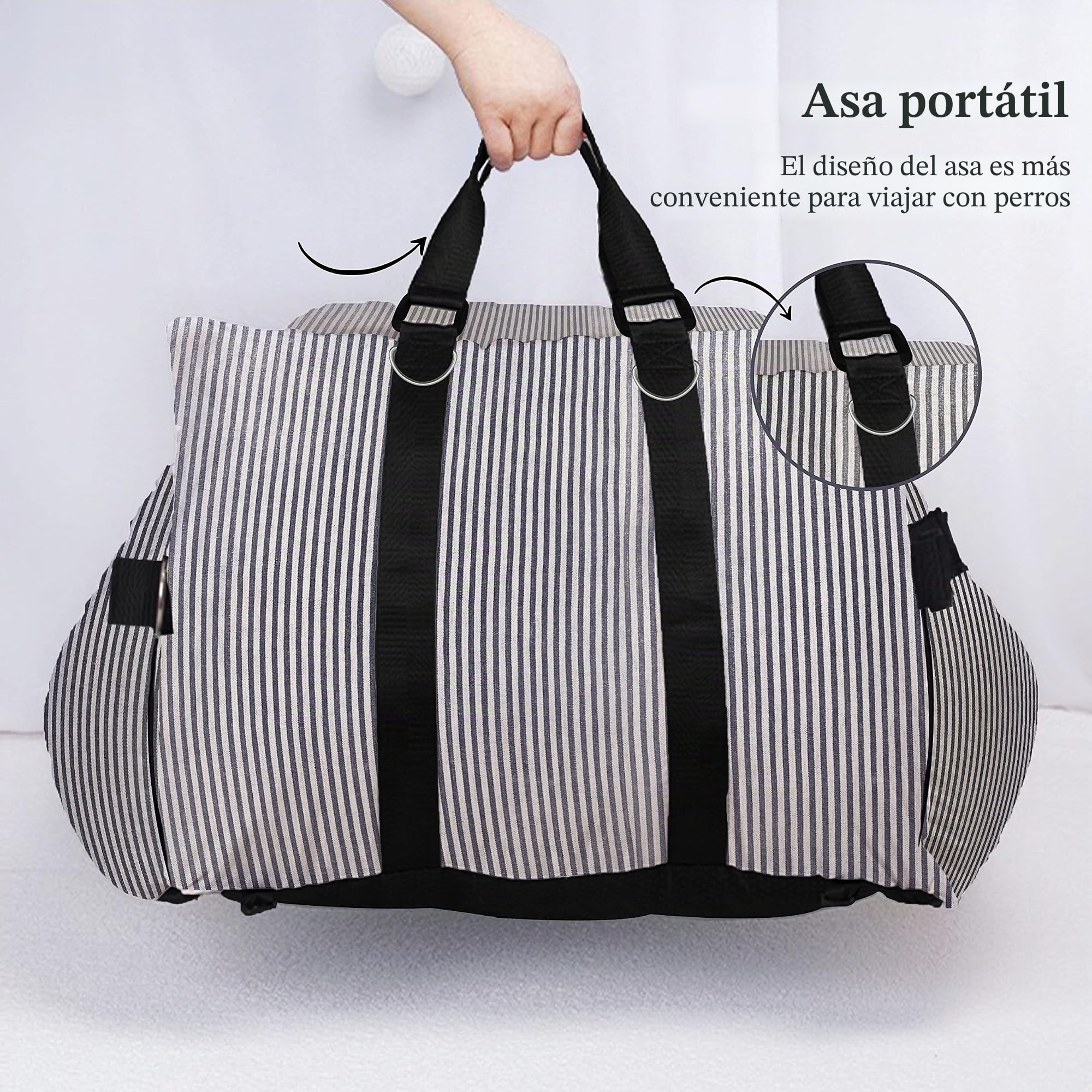 Johnear Asientos para automóviles de Mascotas，cojín para Perros medianos Perros, Cama para Gatos, Cama de Viaje con Correa de Seguridad, extraíble y Lavable, Bolsa de Transporte para Mascotas