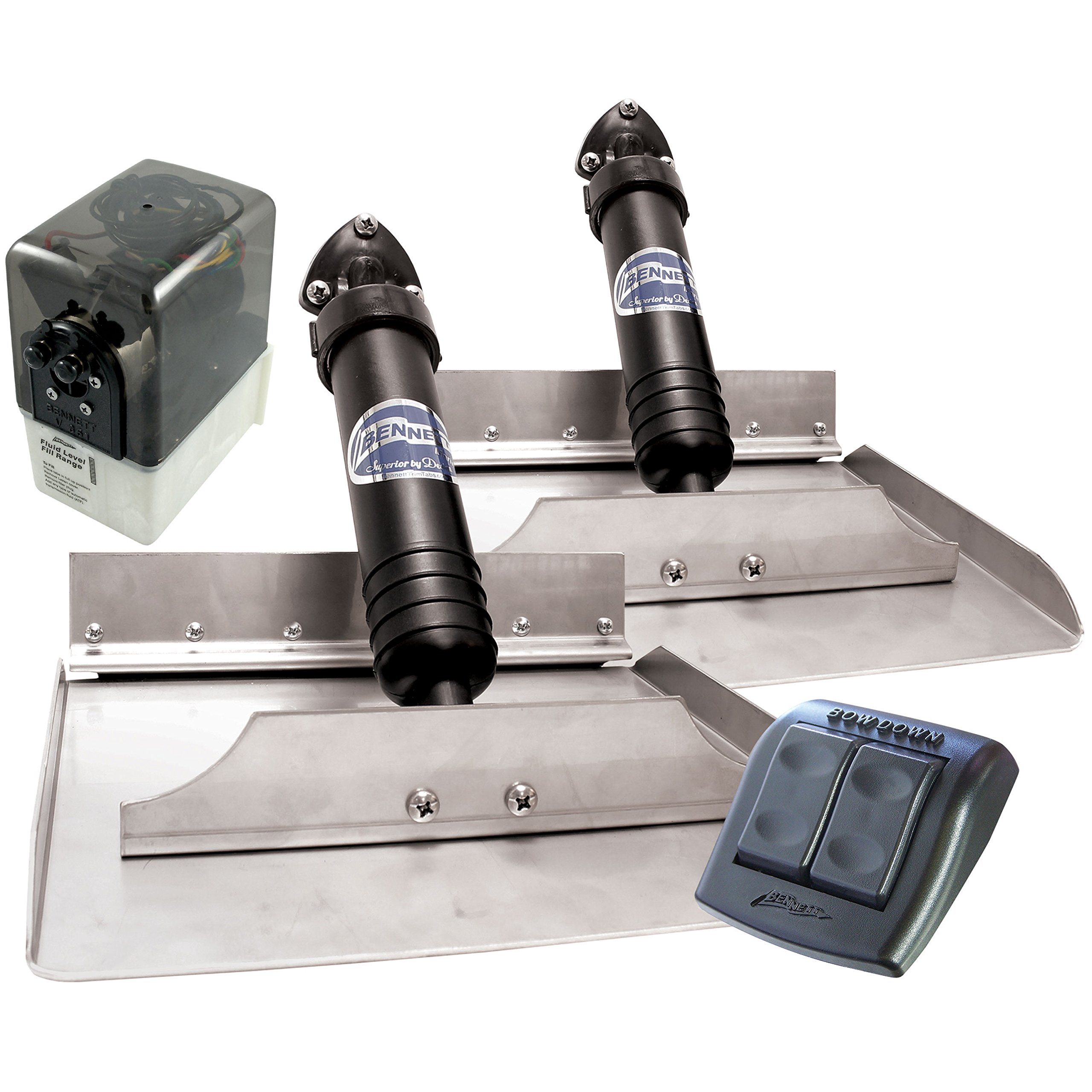 12" x 12" Bennett 1212E Hydraulic Trim Tab Set with Euro-Style Control-12 x 12"