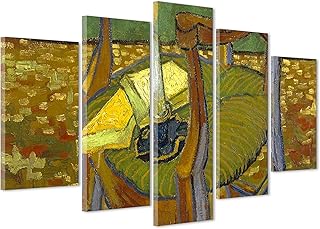 QUADRO SU TELA CANVAS - INTELAIATO - PRONTO DA APPENDERE - Van Gogh - Gauguins Chair - La sedia di Gauguin - 170x86cm (cod.2709)