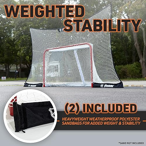 Miniatura 3 de Franklin Sports NHL - Red de tope de hockey para portería de hockey Fibertech Street Sports Backstop Netting - Red de objetivo de gran tamaño - 12 x