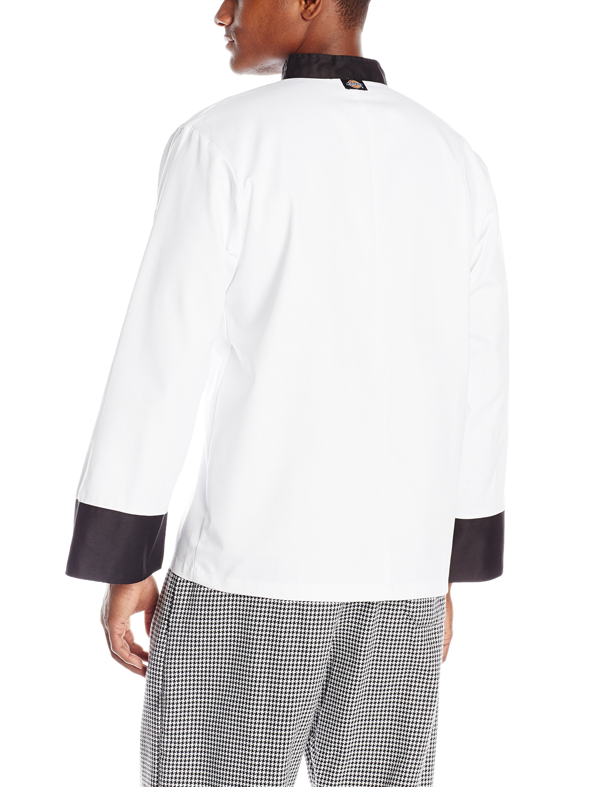 Dickies Herren Kochmantel mit schwarzen Knöpfen und Verzierungen
