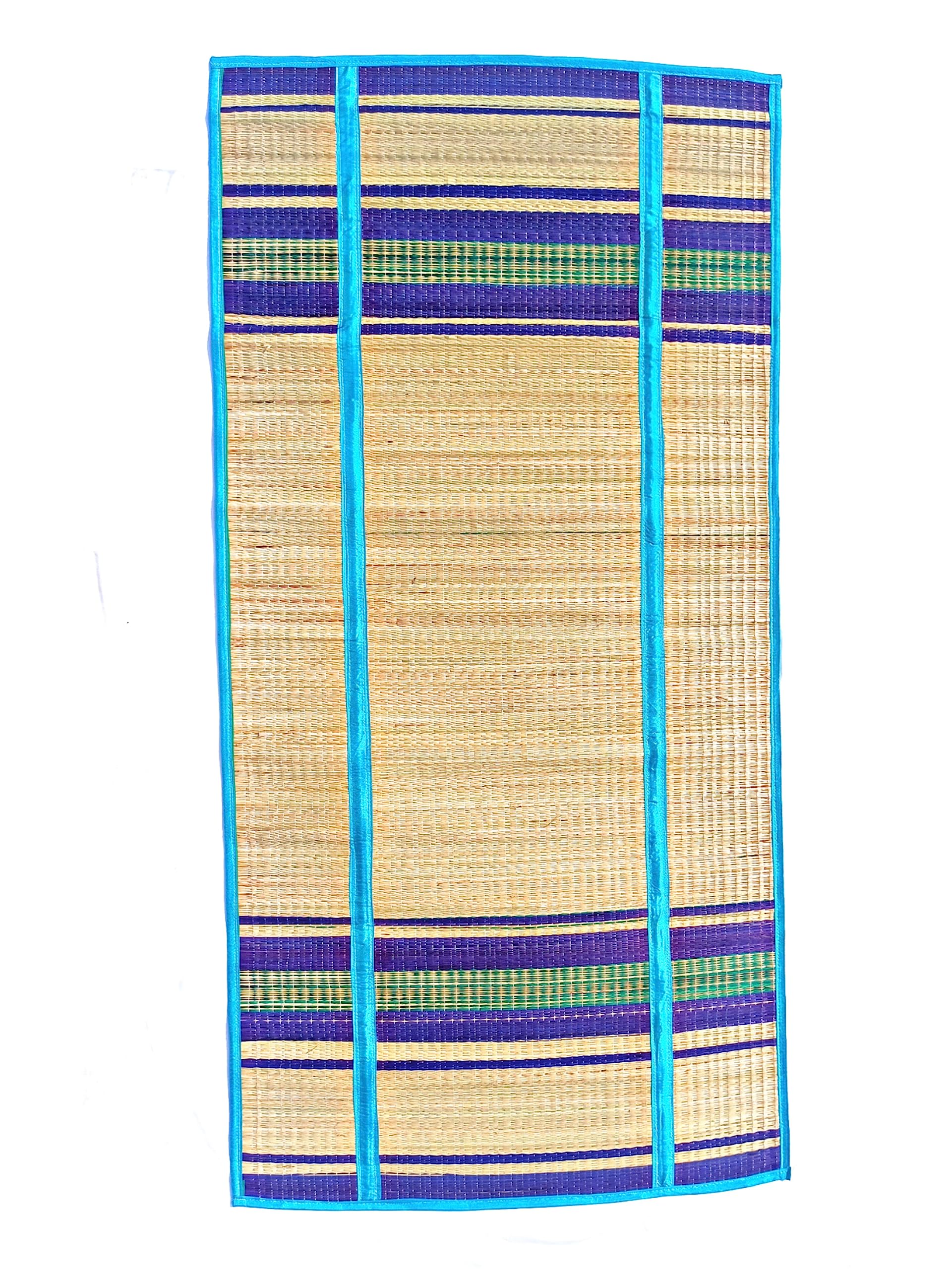 RISENATUTE -CARPETS Korai Grass Mat Chatai (3 x 6 feet) | Foldable Pai for Sleeping | Picnic | Beach | Floor