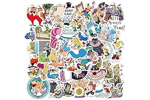 50Pcs Alice Accessories: Cartoon Theme Stickers for Kids, Adults