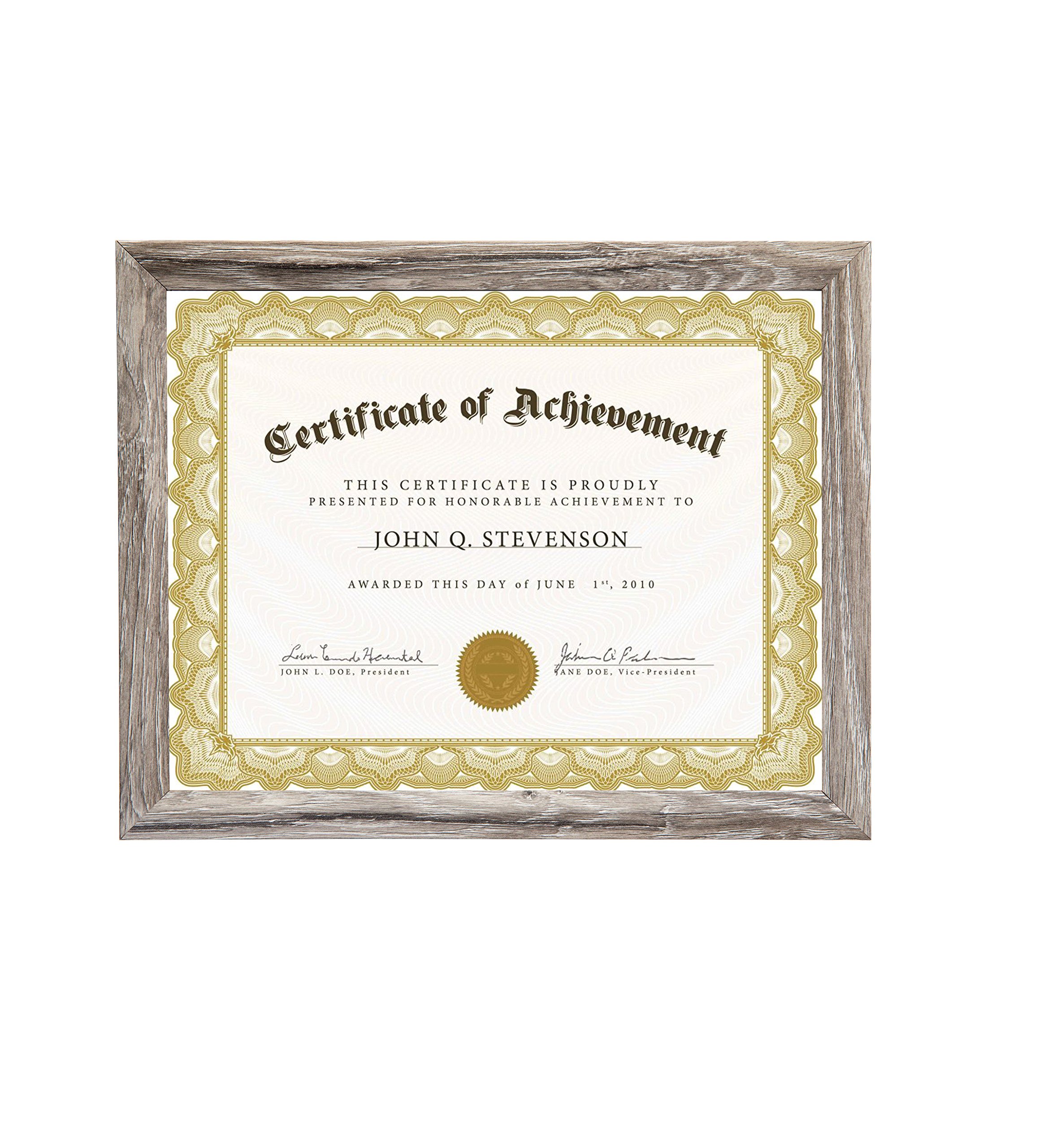Buy Document Frame - Grey Made to Display Certificates 8.5x11 Inch ...