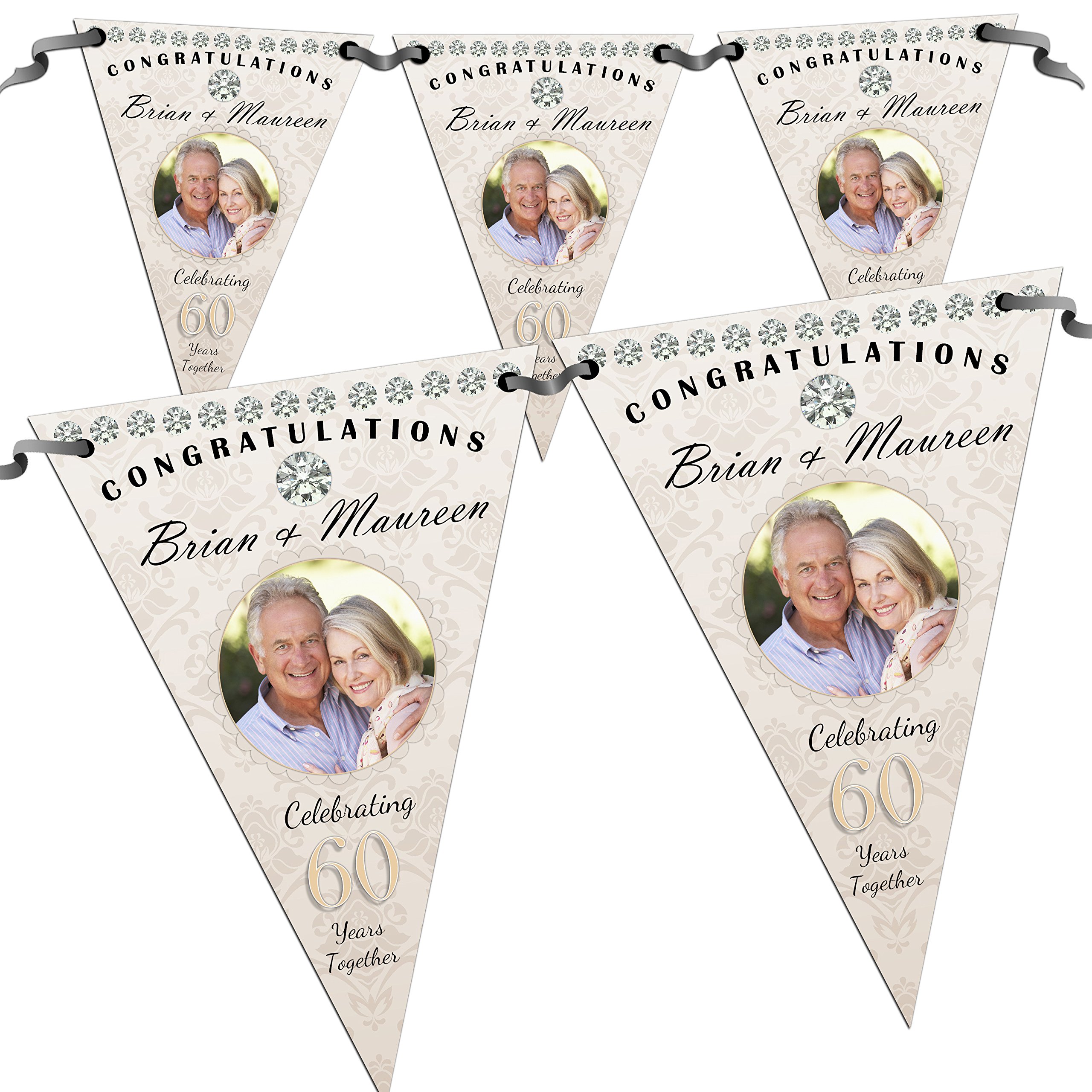 Wedding Anniversary Congratulations Party Photo Flag Banner Bunting l