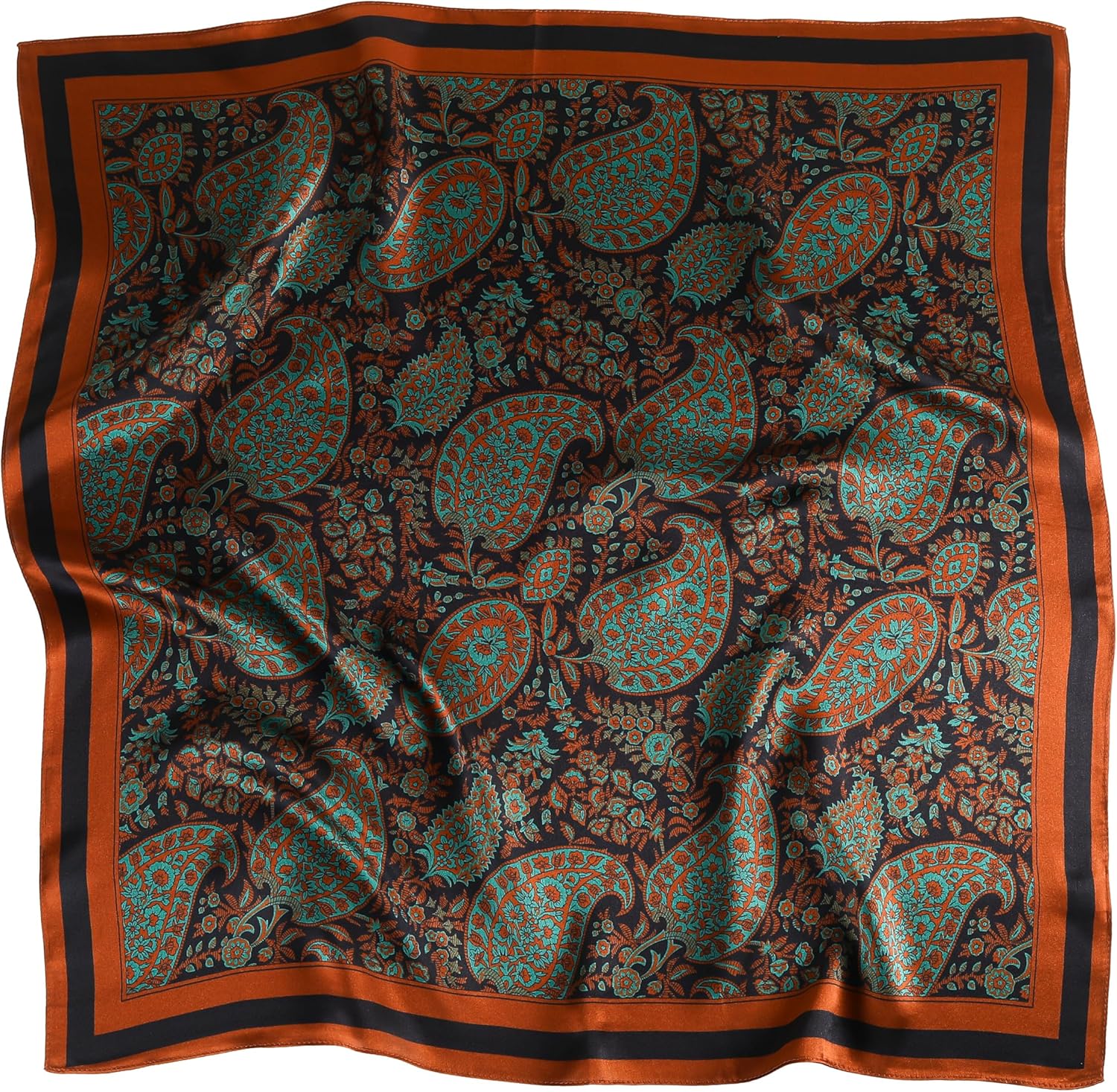 100% Mulberry Silk Square Scarf for Neck or Hair-27"x27" Women Natural Silk Neckerchief Headscarf - Image 3