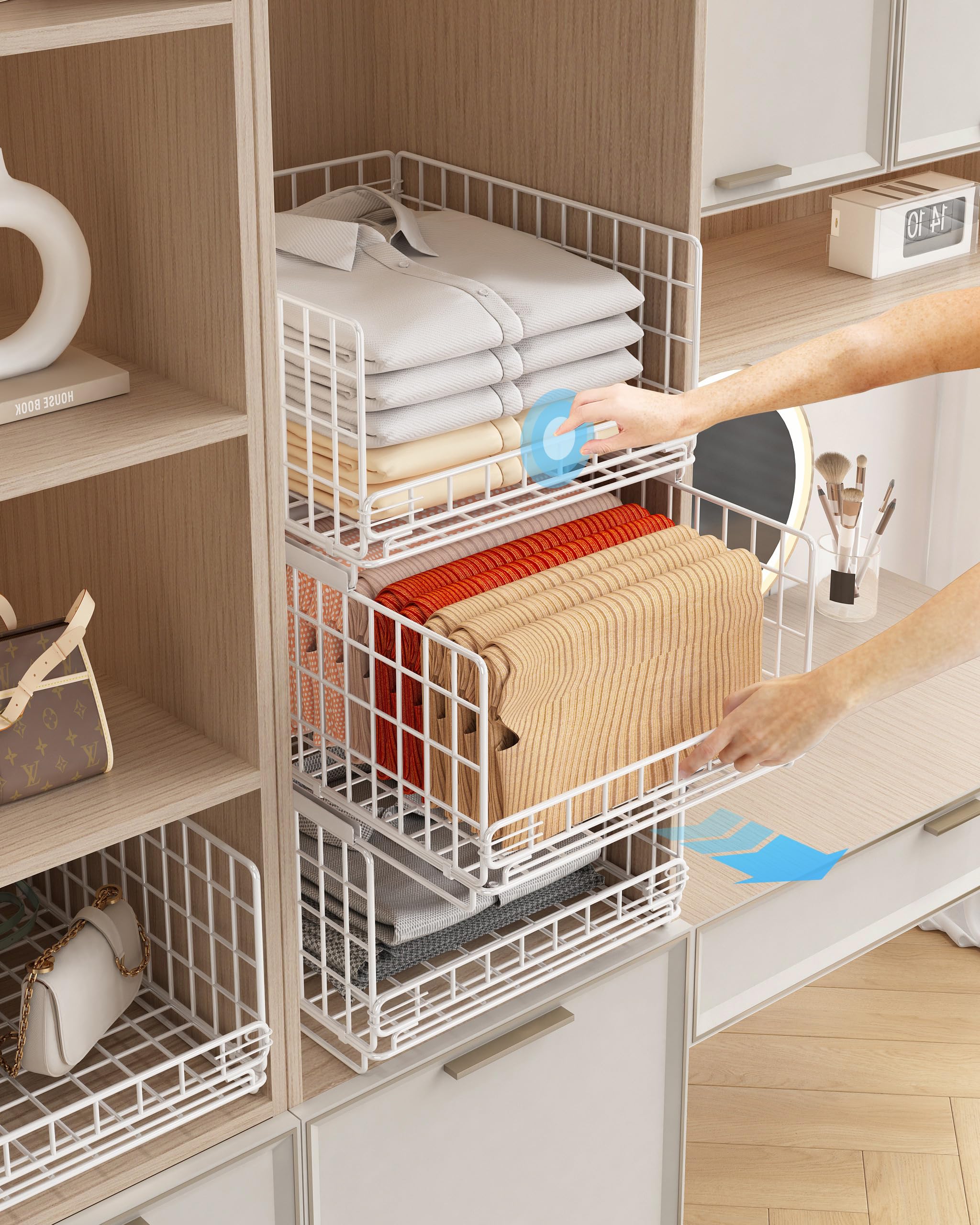 Panier de rangement coulissant UMDONX pour vêtements : fini le désordre dans vos armoires
