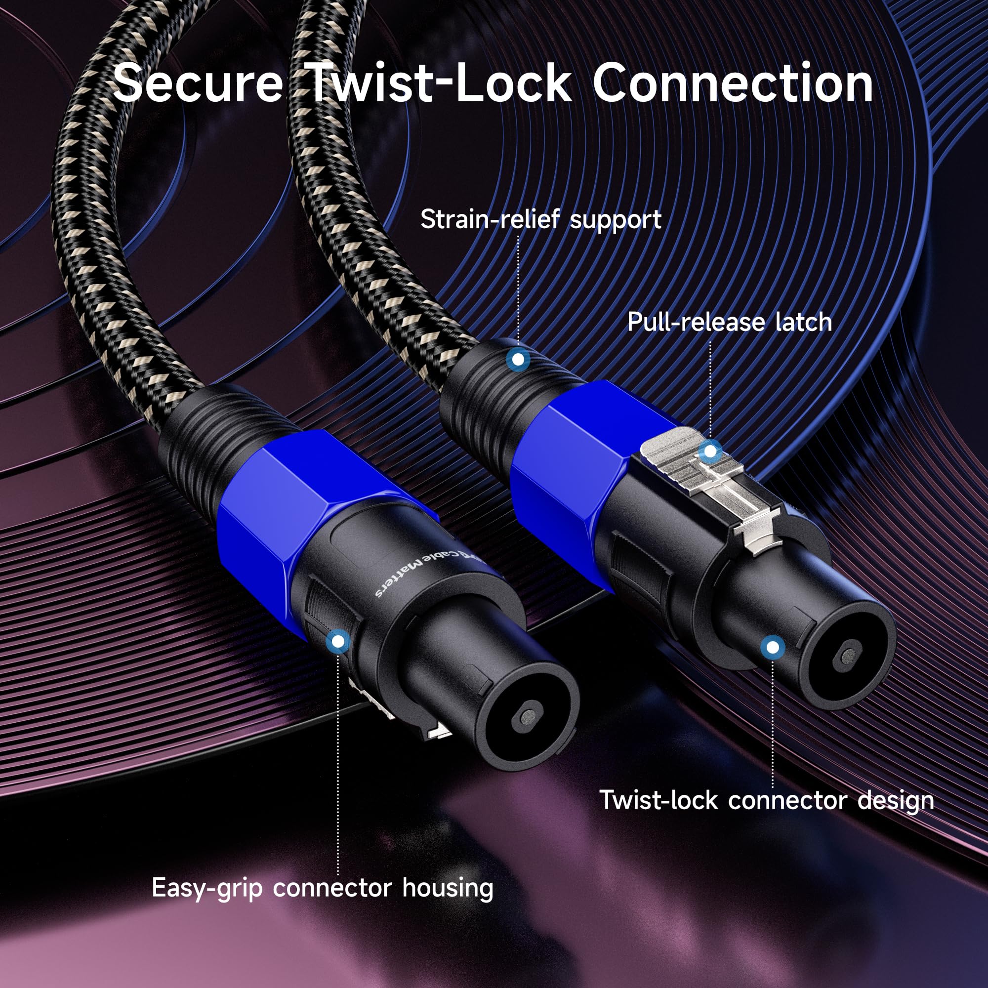 Amazon.com: Cable Matters Premium Braided 12AWG Speaker Cable
