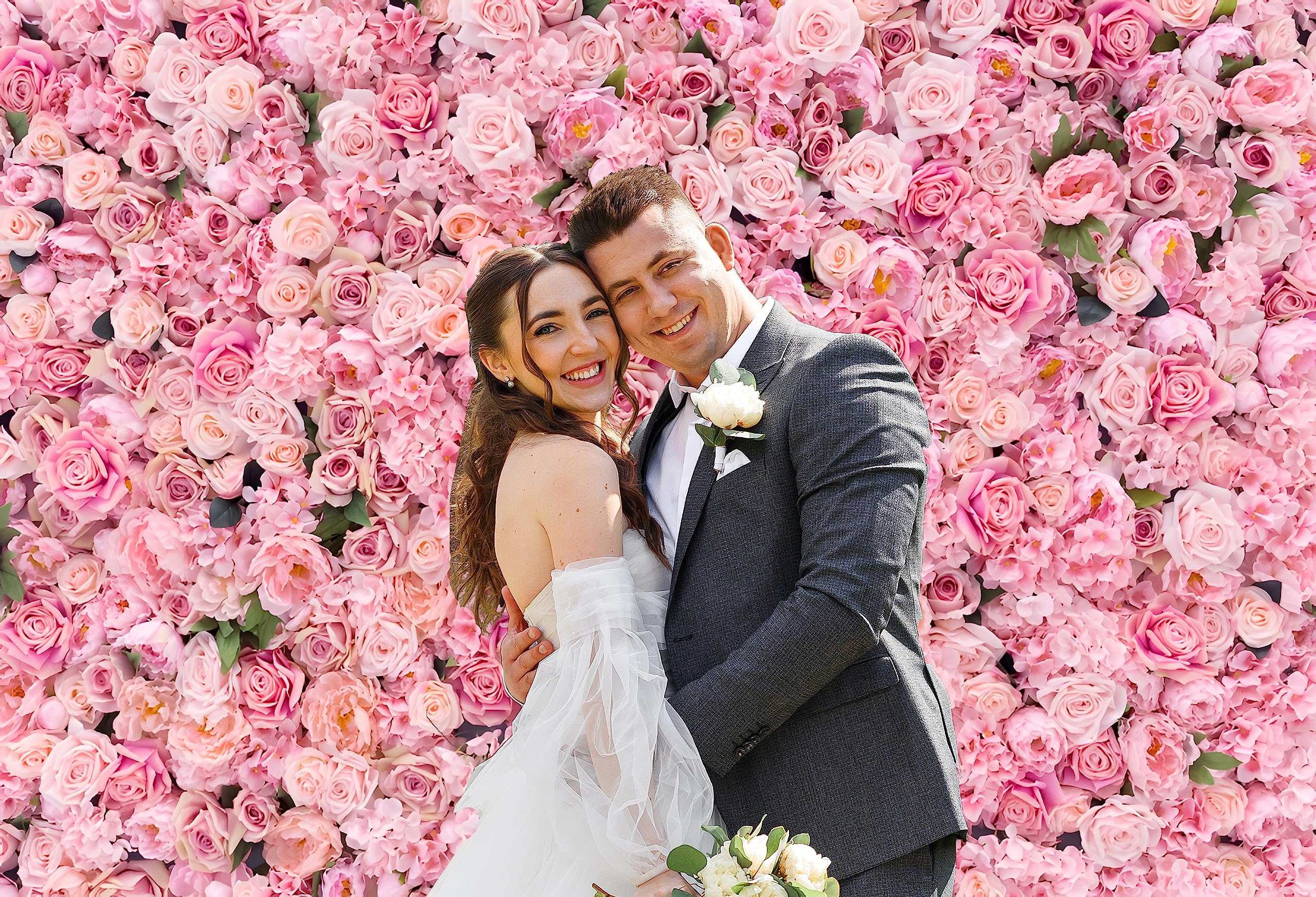 LYWYGG 2,1 x 1,5 m Rose Wall Achtergrond - Fotostudio Achtergrond Slaapkamer - CP-314