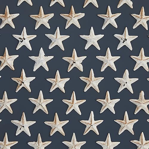 Miniatura 5 de Deco 79 Escultura de pared de metal con bandera estadounidense para el hogar, decoración de pared para interiores y exteriores, arte de pared 38 x 2