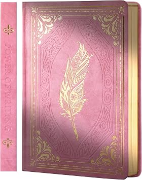 CAGIE Vintage Journal Notebook for Women Men Writing Diary A5 Pink