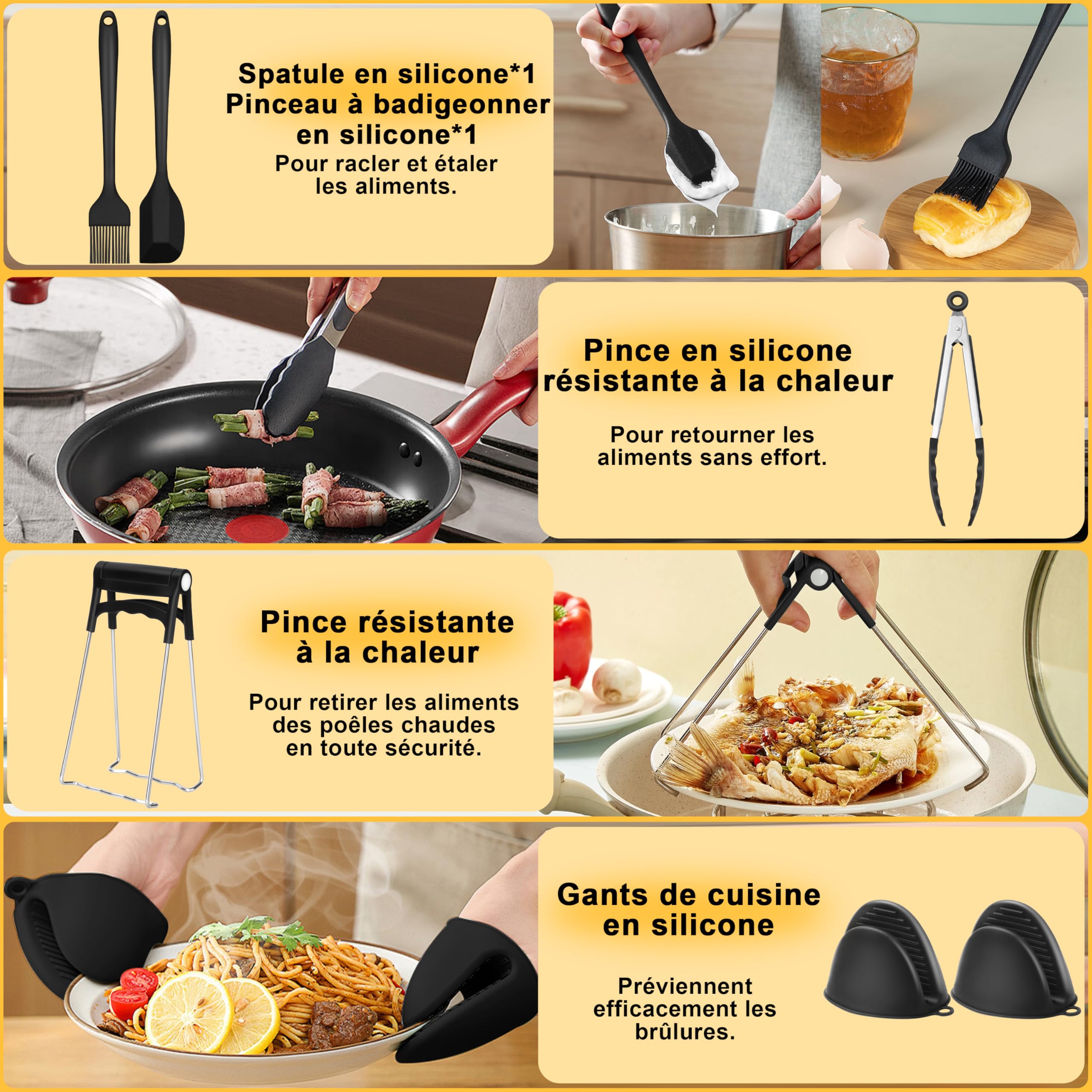 Charmofun Accessoires Air Fryer Ninja 10.4L, Moule Silicone Air Fryer pour Ninja Foodi FlexDrawer 10,4 L AF500EU/AF500EUCP(1x10,4L & 2x5,2L), Réutilisable Plat Idéal pour réunions de Famille/Amis