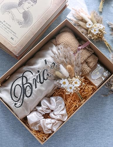 Miniatura 16 de xin's convey Mini Dried Flowert Set (Pack of 6), Orange Small Bouquet, Pampas Small Bouquet, Party Plate Decoration, Bridesmaid Flower Girl Proposal
