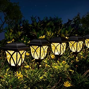 SOLPEX 6 Pack Driveway Lights, LED Decorative Solar Outdoor Lights, Garden Lights Solar Powered Waterproof for Landscapes, Yard, Gardens, Pathways, Walkways and Driveways