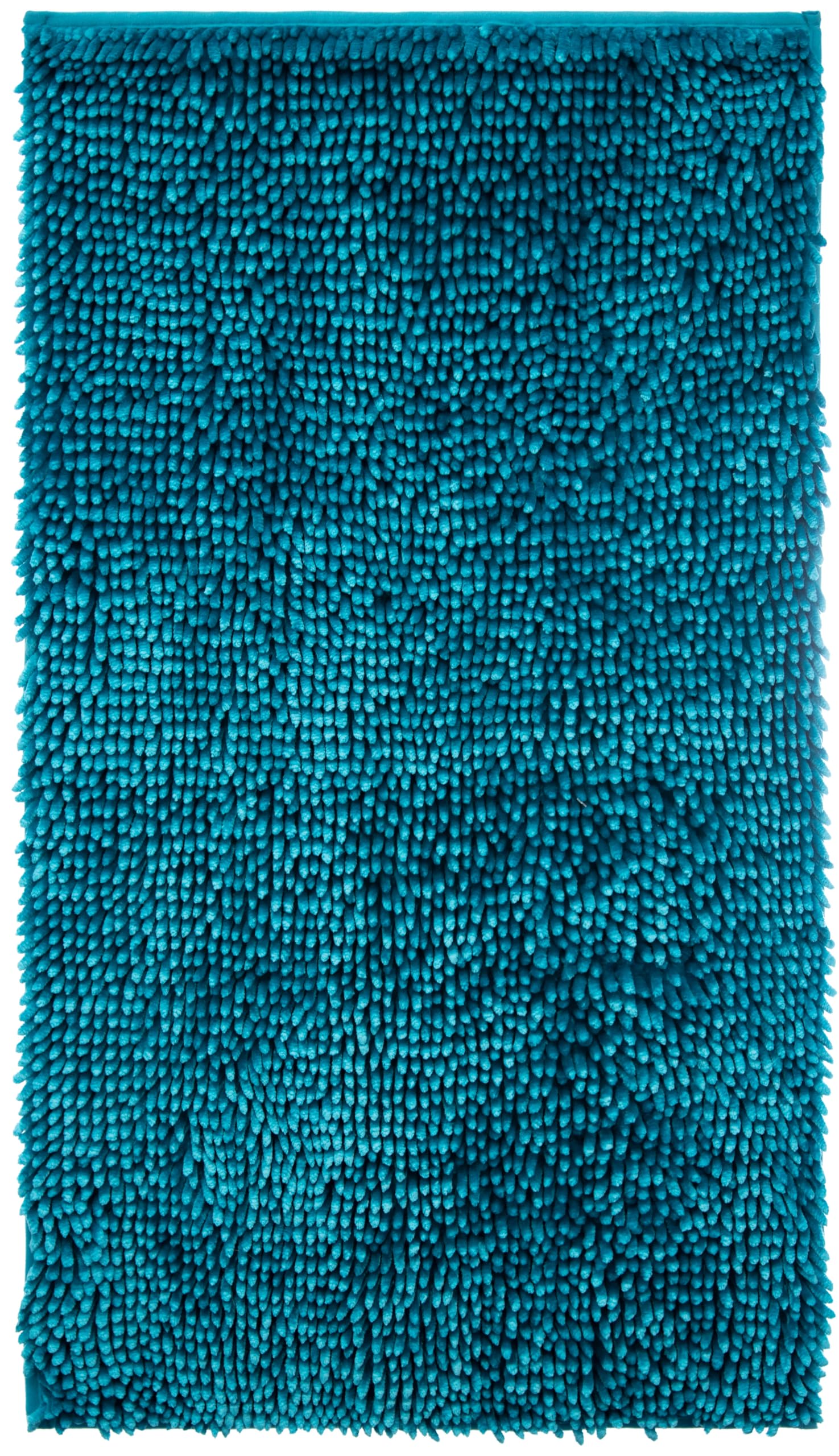 Tapis de bain chenille bleu 50x90 pour sortie de douche cosy